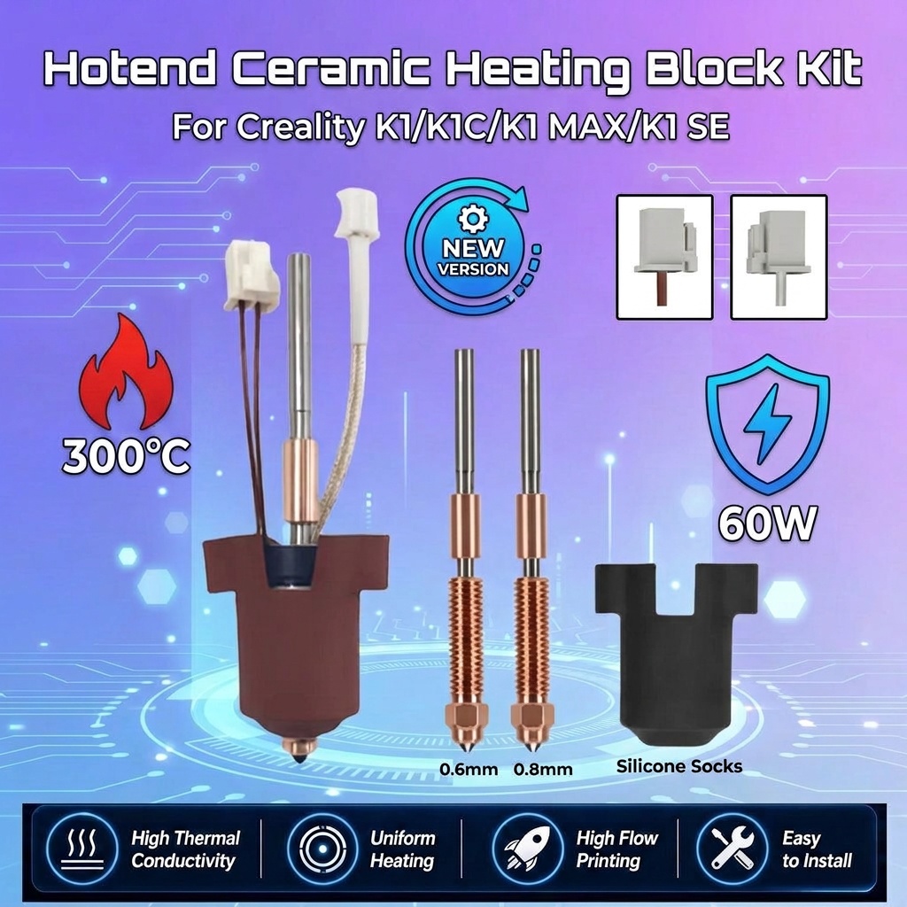 Untuk Creality K1 K1C K1 MAX H - High Flow Ceramic Hotend ulasan dan harga